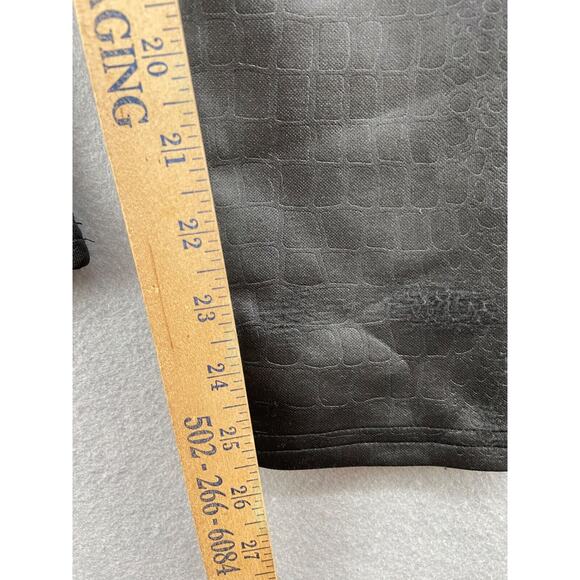 TOPSHOP Leggings Womens Sz 2 Black Faux Snake Stretch High Rise Comfort - Picture 5 of 11